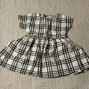 Rylee + Cru girls plaid black and white dress